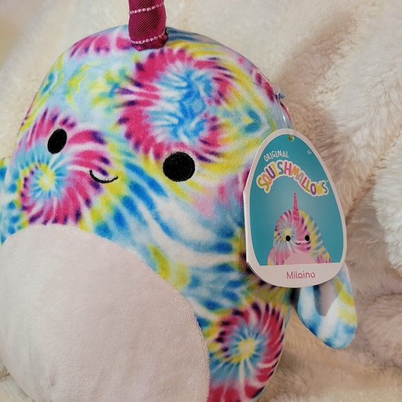 Squishmallow 8" Milaina The Narwhal Tie-Dye Unicorn - Picture 2 of 9